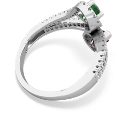 Emerald Diamond Dazzler 14K White Gold ring R3000