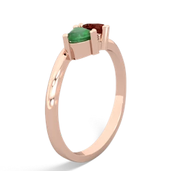 Emerald Sweethearts 14K Rose Gold ring R5260