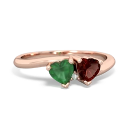 Emerald Sweethearts 14K Rose Gold ring R5260