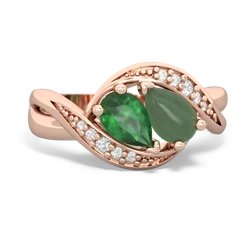 Emerald Summer Winds 14K Rose Gold ring R5342