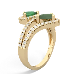 Emerald Diamond Dazzler 14K Yellow Gold ring R3000