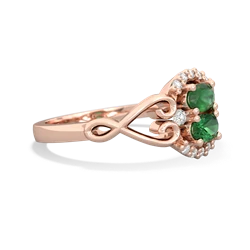 Emerald Love Nest 14K Rose Gold ring R5860