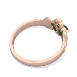 Emerald 'Our Heart' Claddagh 14K Rose Gold ring R2388