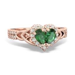 matching engagment rings - Celtic Knot Two Hearts as One