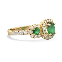 Emerald Regal Halo 14K Yellow Gold ring R5350