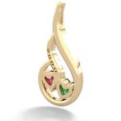 Emerald Keepsake Curves 14K Yellow Gold pendant P5450