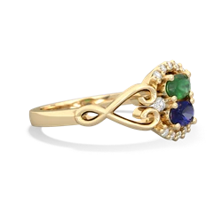 Emerald Love Nest 14K Yellow Gold ring R5860