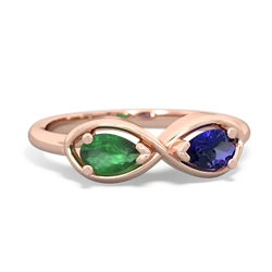 Emerald Infinity 14K Rose Gold ring R5050