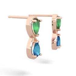 Emerald Infinity 14K Rose Gold earrings E5050