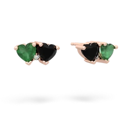 Emerald Sweethearts 14K Rose Gold earrings E5260