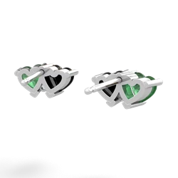 Emerald Sweethearts 14K White Gold earrings E5260