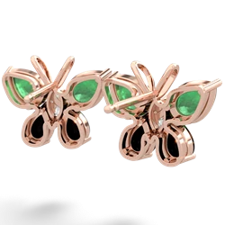 Emerald Butterfly 14K Rose Gold earrings E2215