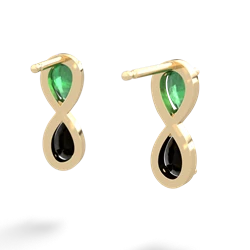 Emerald Infinity 14K Yellow Gold earrings E5050