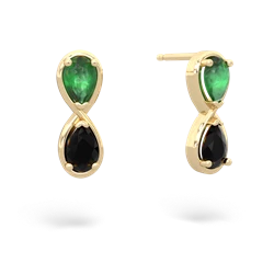 Emerald Infinity 14K Yellow Gold earrings E5050