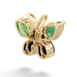 Emerald Butterfly 14K Yellow Gold pendant P2215