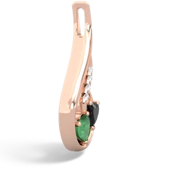 Emerald Keepsake Curves 14K Rose Gold pendant P5450