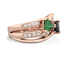 Emerald Bowtie 14K Rose Gold ring R2360