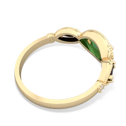 Emerald Milgrain Marquise 14K Yellow Gold ring R5700