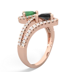 Emerald Diamond Dazzler 14K Rose Gold ring R3000