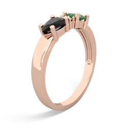 Emerald Pear Bowtie 14K Rose Gold ring R0865