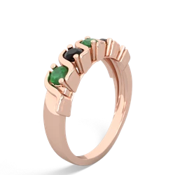 Emerald Anniversary Band 14K Rose Gold ring R2089