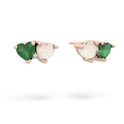 Emerald Sweethearts 14K Rose Gold earrings E5260