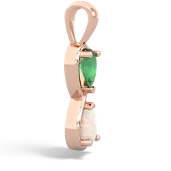 Emerald Infinity 14K Rose Gold pendant P5050