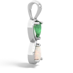 Emerald Infinity 14K White Gold pendant P5050