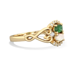 Emerald Love Nest 14K Yellow Gold ring R5860