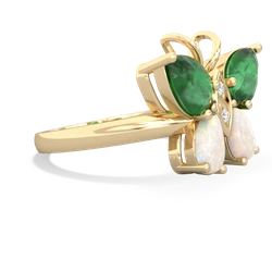 Emerald Butterfly 14K Yellow Gold ring R2215