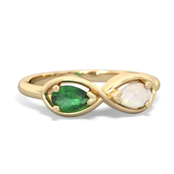 Emerald Infinity 14K Yellow Gold ring R5050