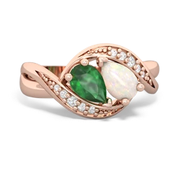 Emerald Summer Winds 14K Rose Gold ring R5342