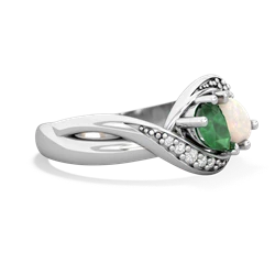 Emerald Summer Winds 14K White Gold ring R5342