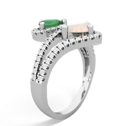 Emerald Diamond Dazzler 14K White Gold ring R3000