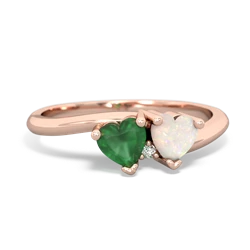 Emerald Sweethearts 14K Rose Gold ring R5260