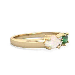 Emerald Pear Bowtie 14K Yellow Gold ring R0865