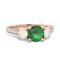 Emerald Pave Trellis 14K Rose Gold ring R5500