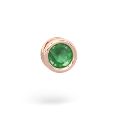 Emerald 5Mm Round Slide 14K Rose Gold pendant P3785