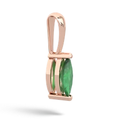 Emerald 8X4 Marquise 14K Rose Gold pendant P1701