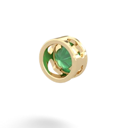 Emerald 6Mm Slide 14K Yellow Gold pendant P3786