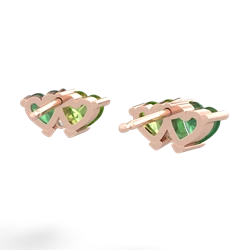 Emerald Sweethearts 14K Rose Gold earrings E5260