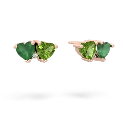 Emerald Sweethearts 14K Rose Gold earrings E5260