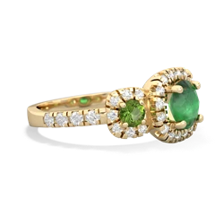 Emerald Regal Halo 14K Yellow Gold ring R5350