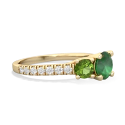 Emerald Pave Trellis 14K Yellow Gold ring R5500