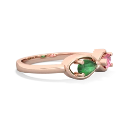 Emerald Infinity 14K Rose Gold ring R5050