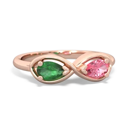 Emerald Infinity 14K Rose Gold ring R5050