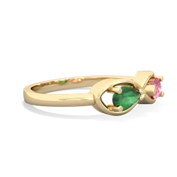 Emerald Infinity 14K Yellow Gold ring R5050