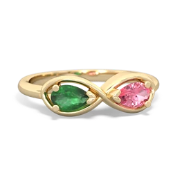 Emerald Infinity 14K Yellow Gold ring R5050