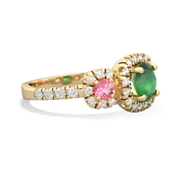 Emerald Regal Halo 14K Yellow Gold ring R5350