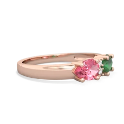 Emerald Pear Bowtie 14K Rose Gold ring R0865